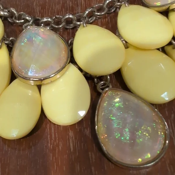 Yellow Teardrop Statement Necklace - Picture 2 of 5